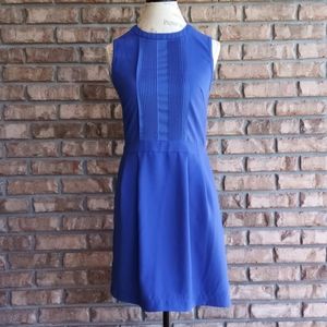 Madewell Sleeveless Blue Pleated Bust Dress.
